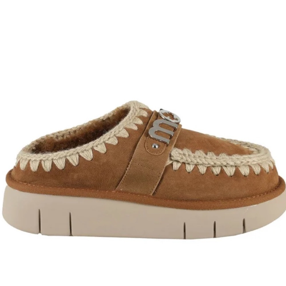Mou Tan Suede Slip On Bounce Slide Shoes